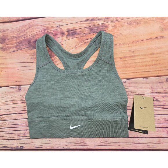 Nike Womens Longline Sports Bra Smoke Grey Heather Small NWT - Picture 8 of 8